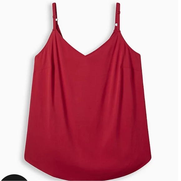 TORRID AVA STRETCH CHALLIS CAMI JESTER RED NWT SIZE 3 - Picture 1 of 10